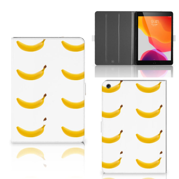 Tablet Stand Case Banana - collage met voor-, achter- en binnenkant
