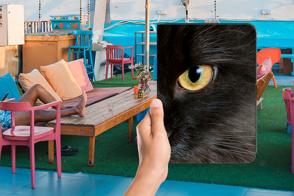 iPad (2022) 10.9 Flip Case Zwarte Kat