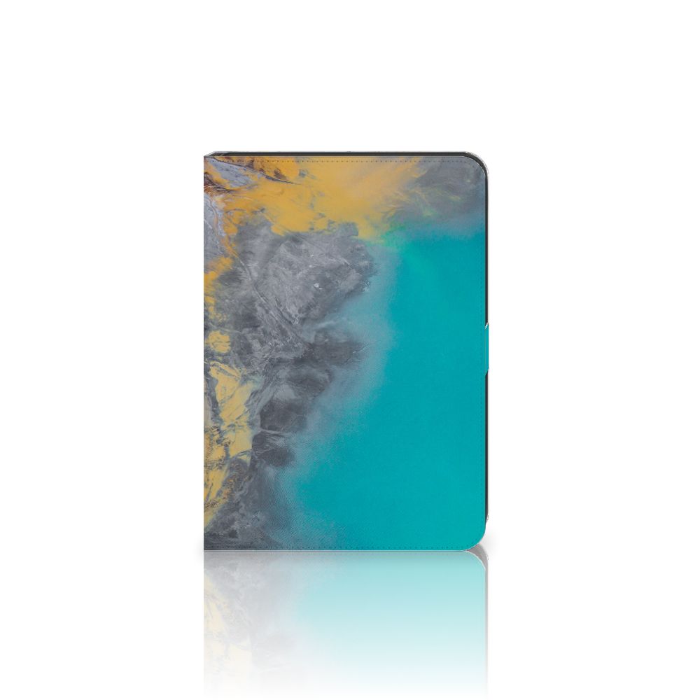 iPad (2022) 10.9 Leuk Tablet hoesje Marble Blue Gold