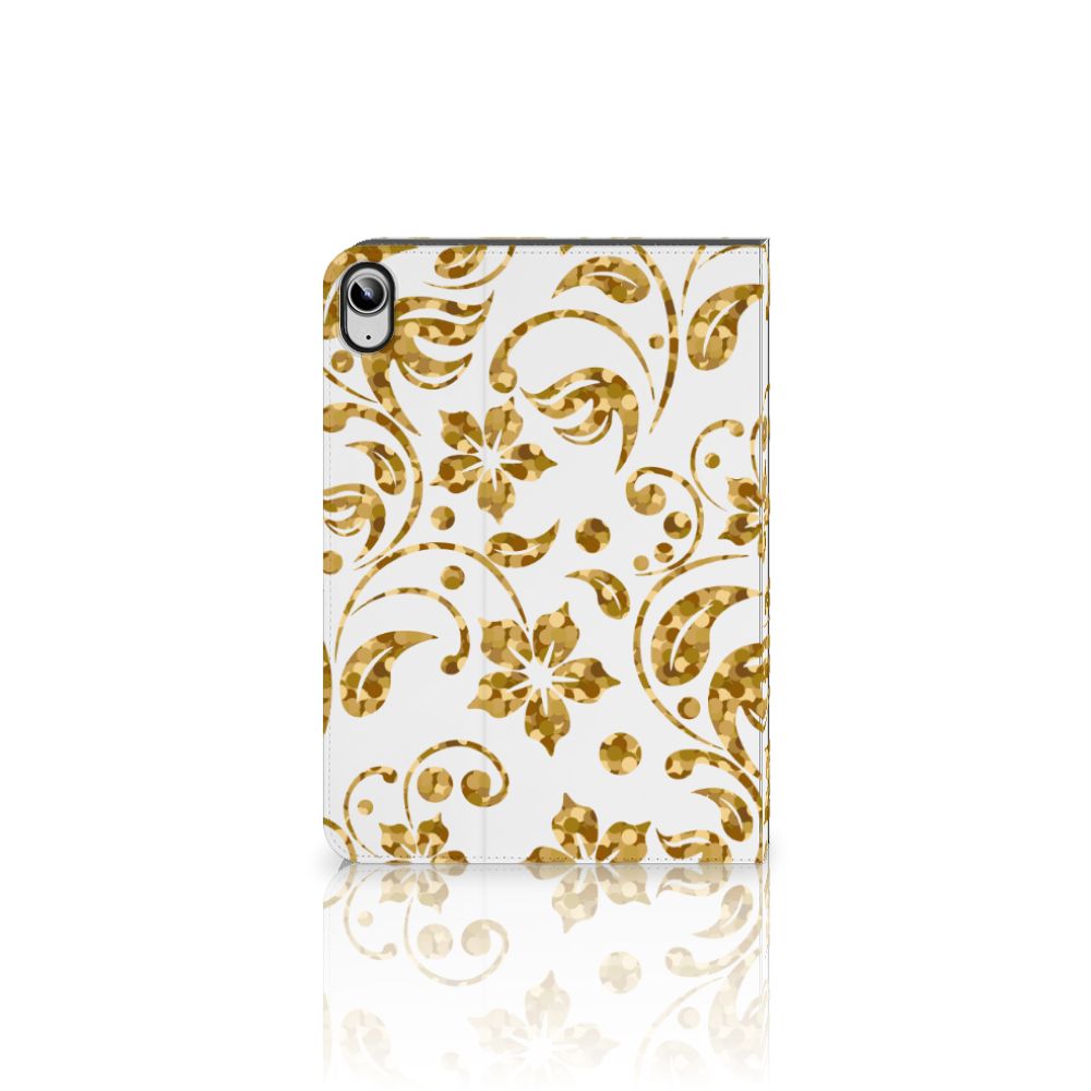 iPad (2022) 10.9 Tablet Cover Gouden Bloemen