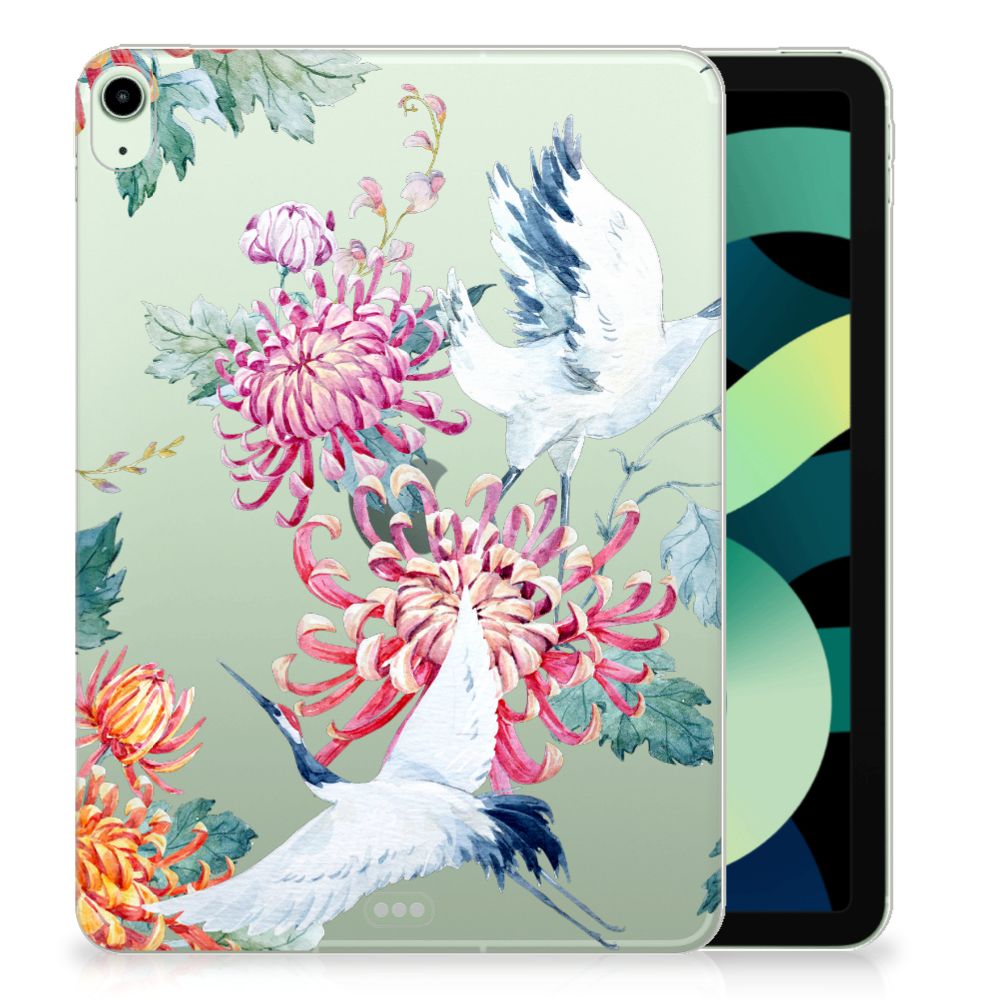 iPad Air (2020/2022) 10.9 inch Back Case Bird Flowers