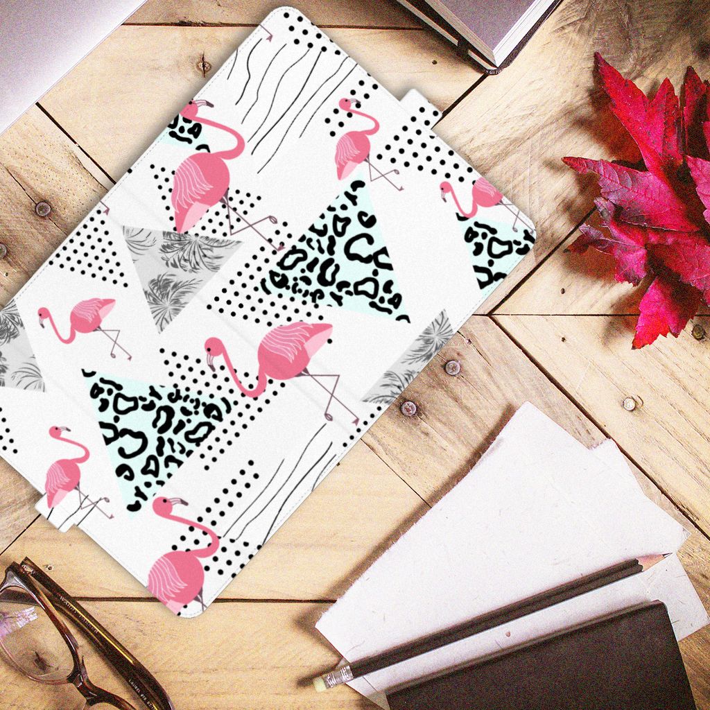 iPad Air (2020/2022) 10.9 inch Flip Case Flamingo Triangle