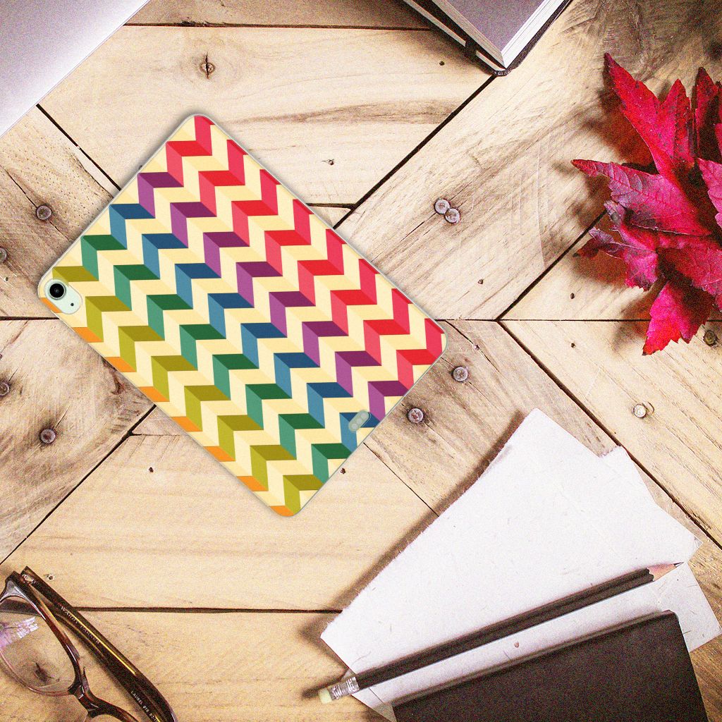 iPad Air (2020/2022) 10.9 inch Hippe Hoes Zigzag Multi Color - B2C Telecom
