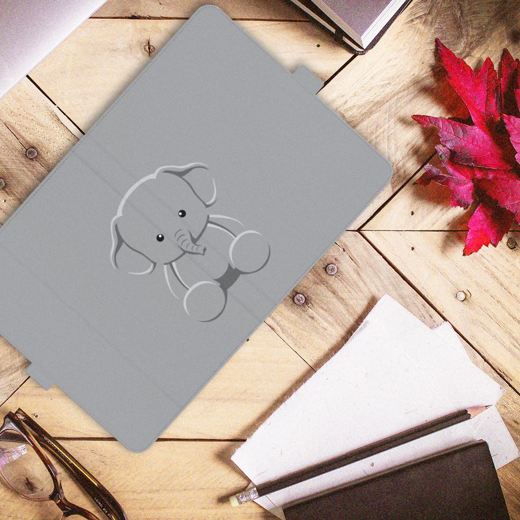iPad Air (2020/2022) 10.9 inch Hippe Tablet Hoes Grijs Baby Olifant
