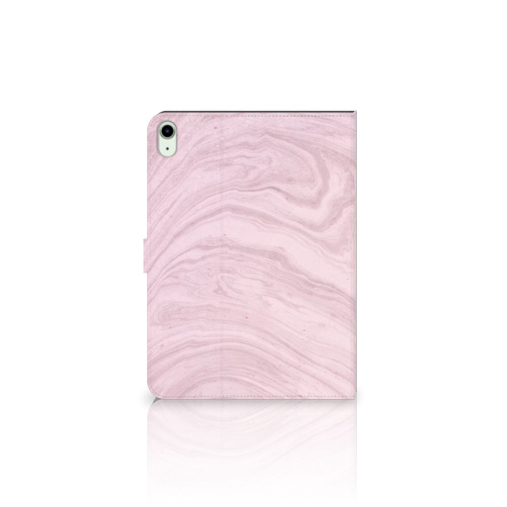 iPad Air Marble Pink hoesje met een prachtig marmeren ontwerp in lichtroze kleuren.