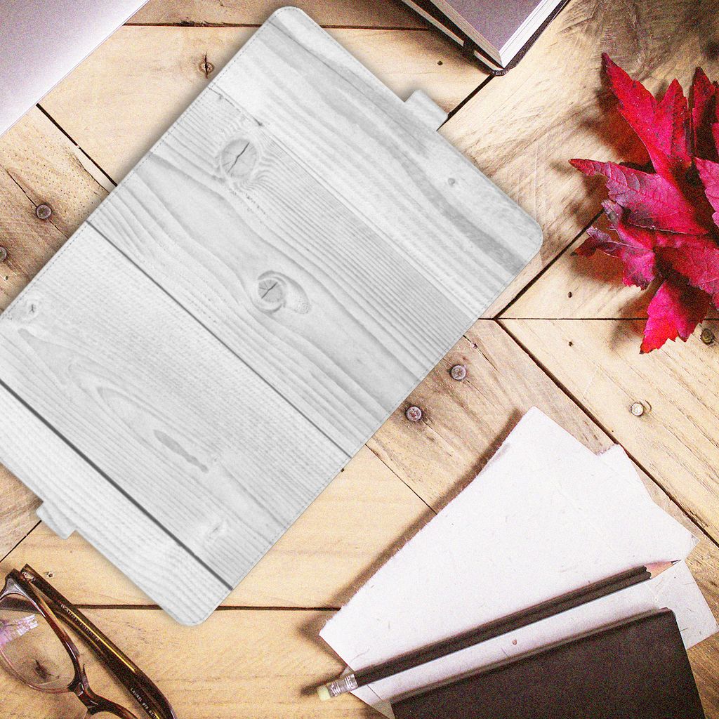 iPad Air (2020/2022) 10.9 inch Tablet Book Cover White Wood