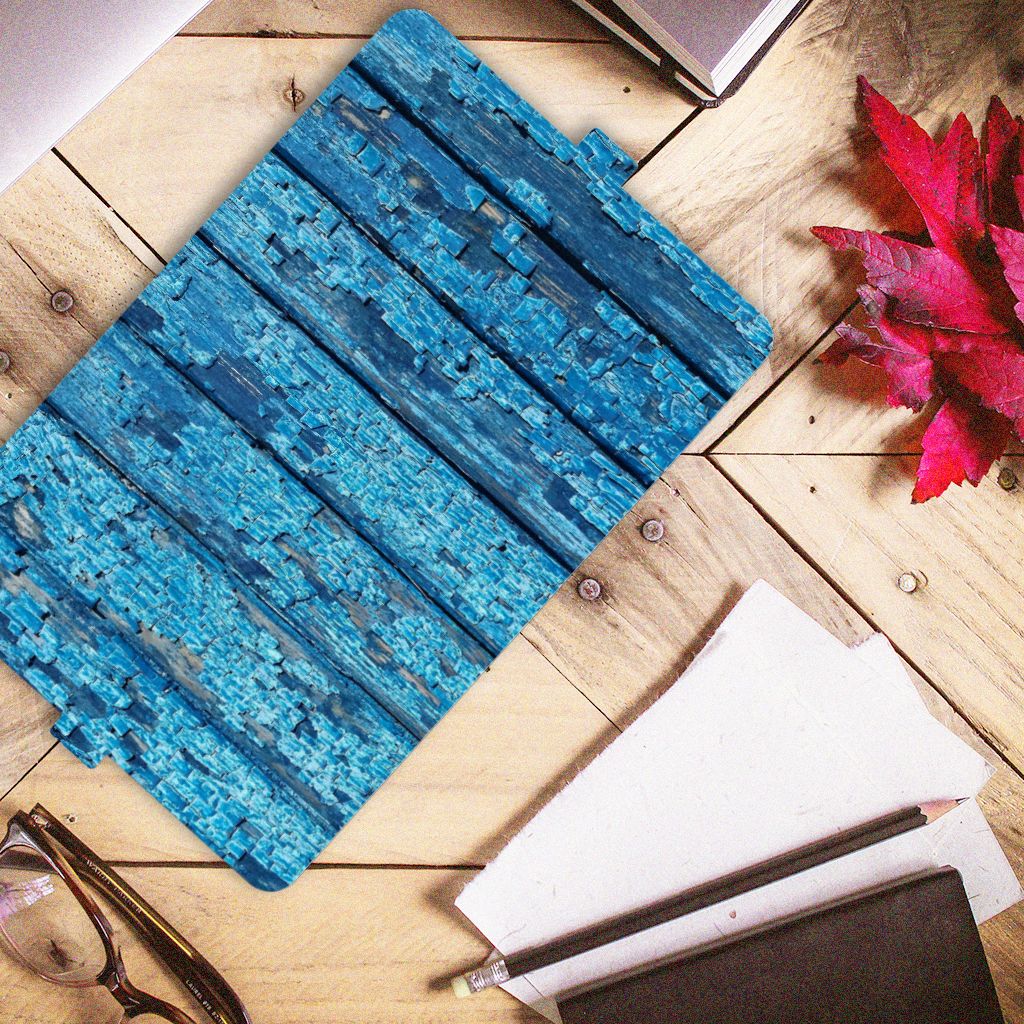 iPad Air (2020/2022) 10.9 inch Tablet Book Cover Wood Blue