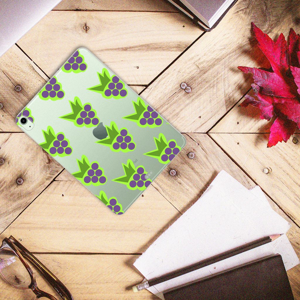 iPad Air (2020/2022) 10.9 inch Tablet Cover Druiven met groene en paarse druiventrossen đ