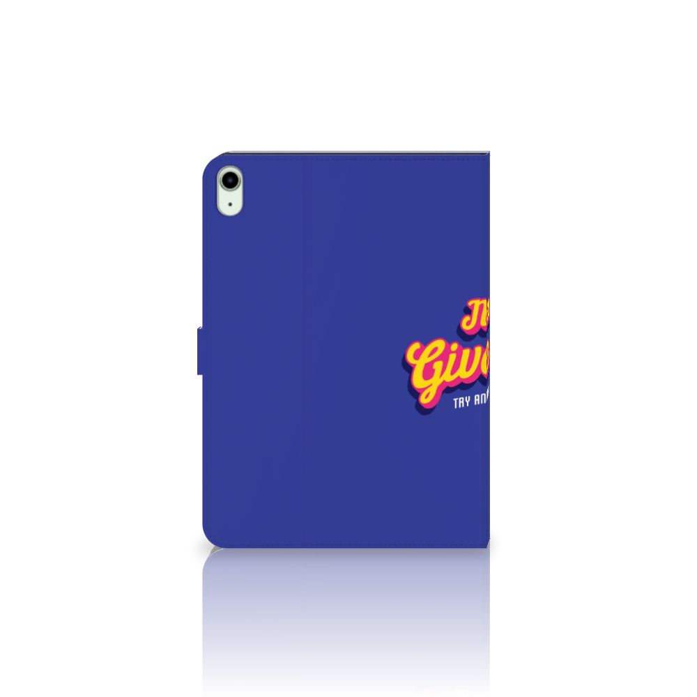 iPad Air (2020/2022) 10.9 inch Tablet Hoesje met naam Never Give Up