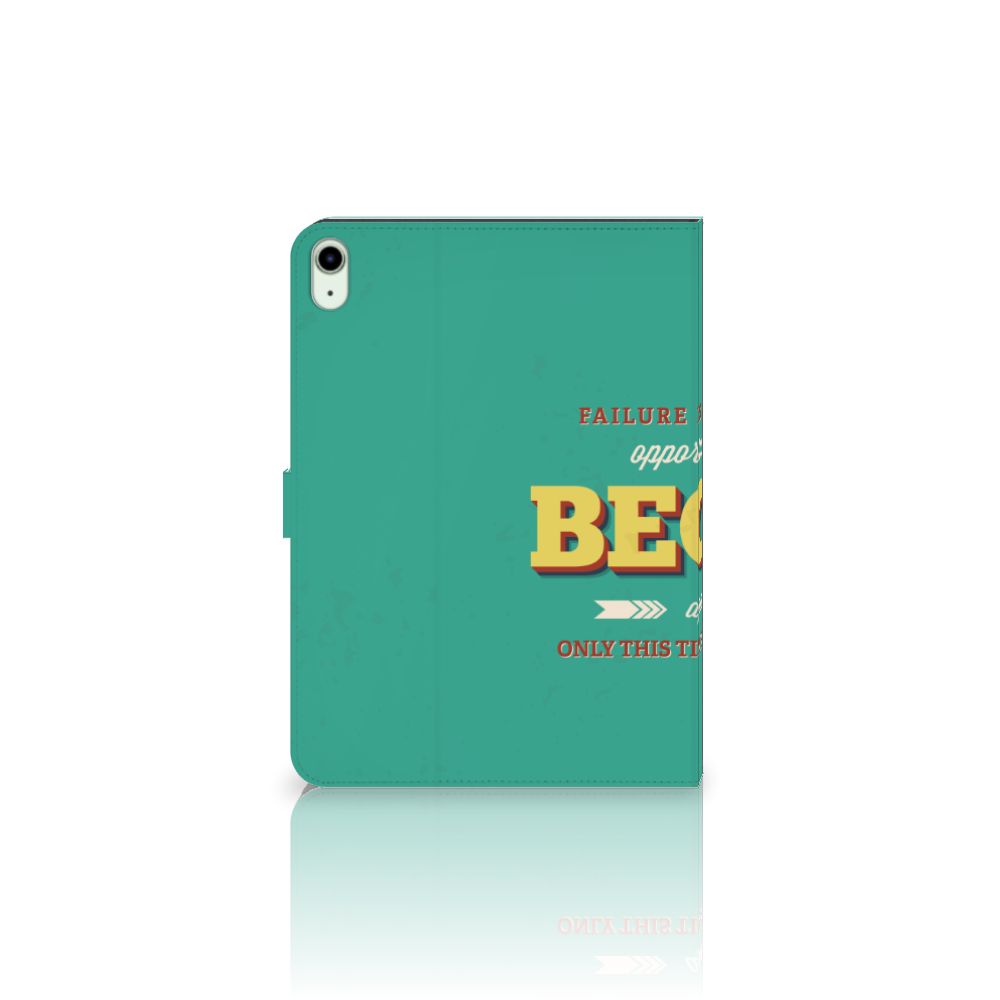 iPad Air (2020/2022) 10.9 inch Tablet Hoesje met naam Quote Begin