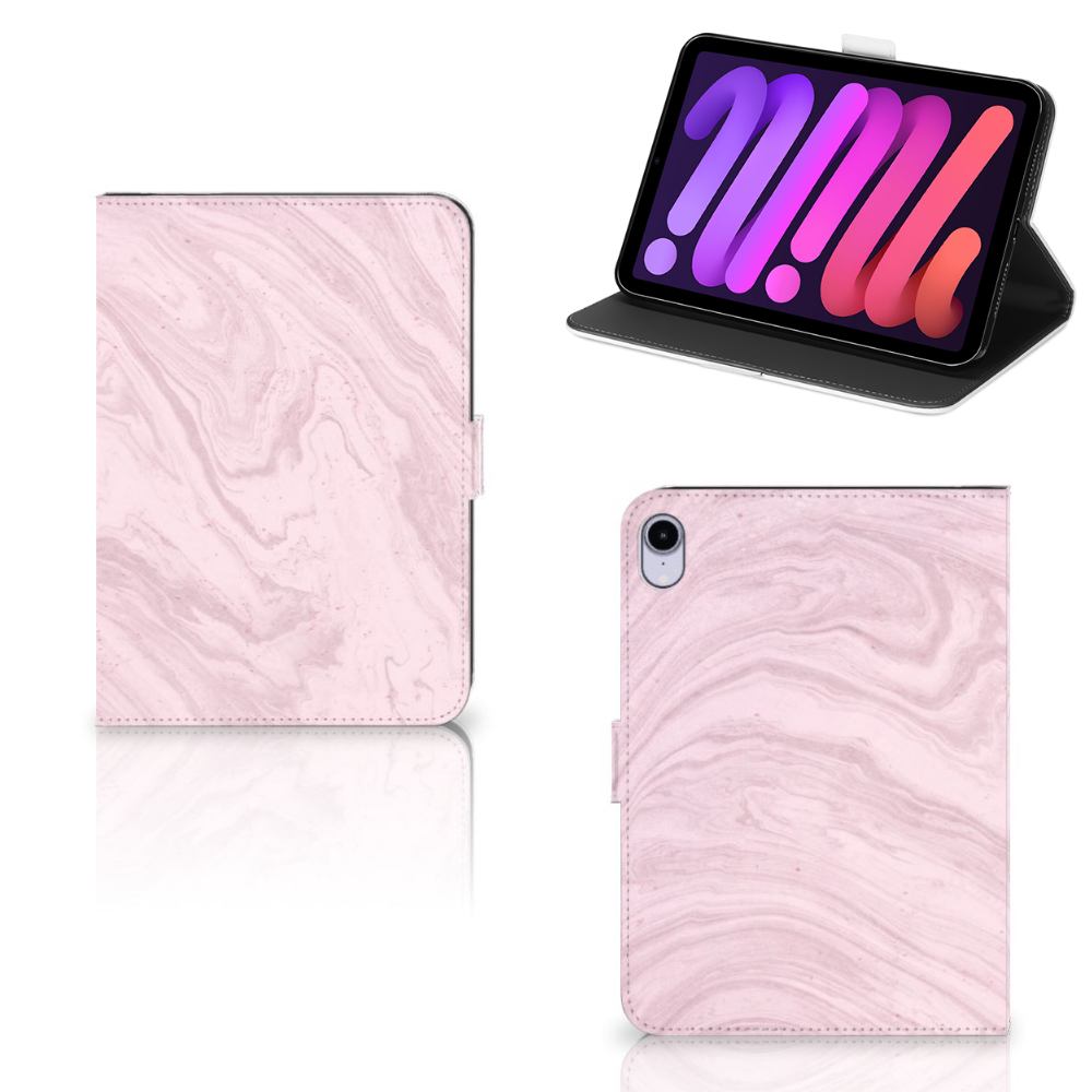 iPad Mini 6 (2021) Leuk Tablet hoesje Marble Pink - Origineel Cadeau Vriendin