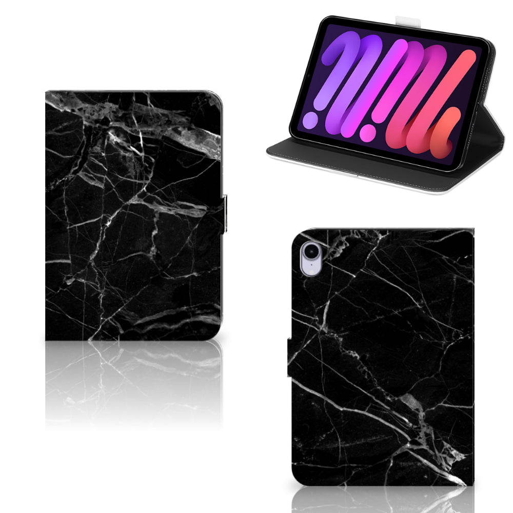 iPad Mini 6 (2021) Leuk Tablet hoesje Marmer Zwart - Origineel Cadeau Vader