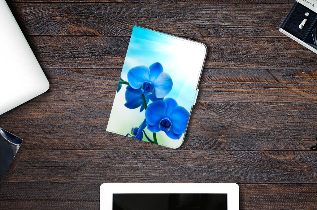 iPad Mini 6 (2021) Tablet Cover Orchidee Blauw - Cadeau voor je Moeder
