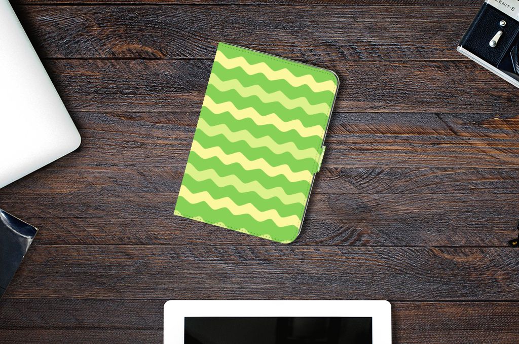 iPad Mini 6 (2021) Tablet Hoes Waves Green