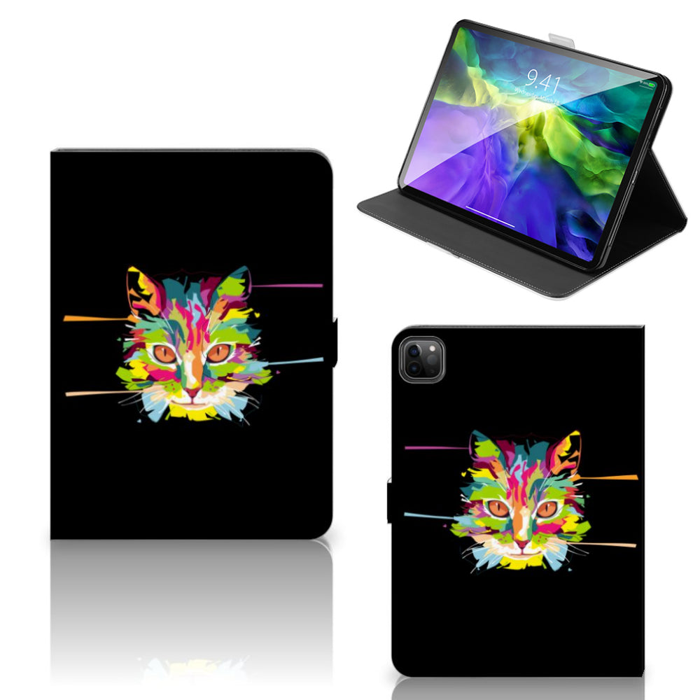 iPad Pro 11 2020/2021/2022 Hippe Tablet Hoes Cat Color