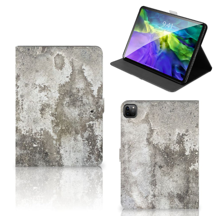 iPad Pro 11 2020/2021/2022 Leuk Tablet hoesje Beton Print