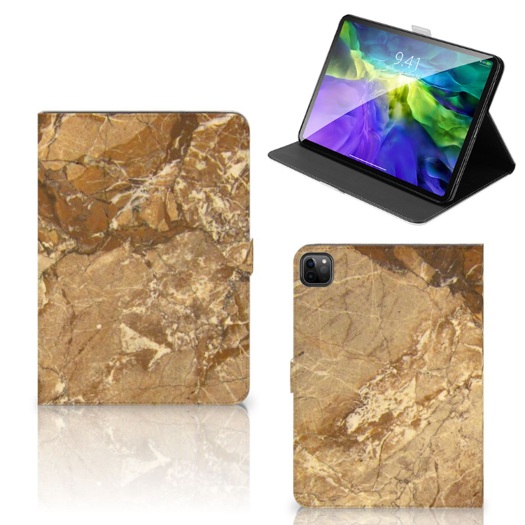 iPad Pro 11 2020/2021/2022 Leuk Tablet hoesje Marmer Creme
