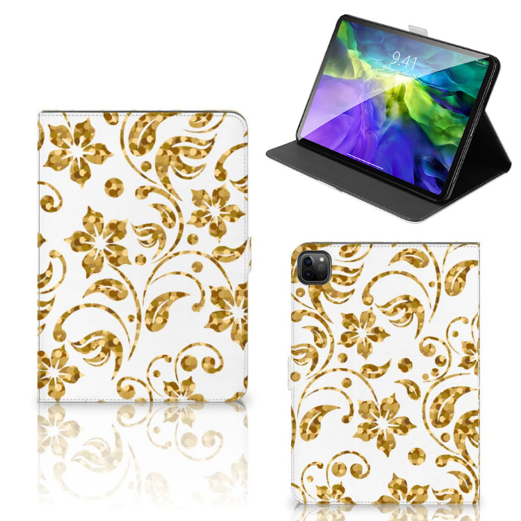 iPad Pro 11 2020/2021/2022 Tablet Cover Gouden Bloemen