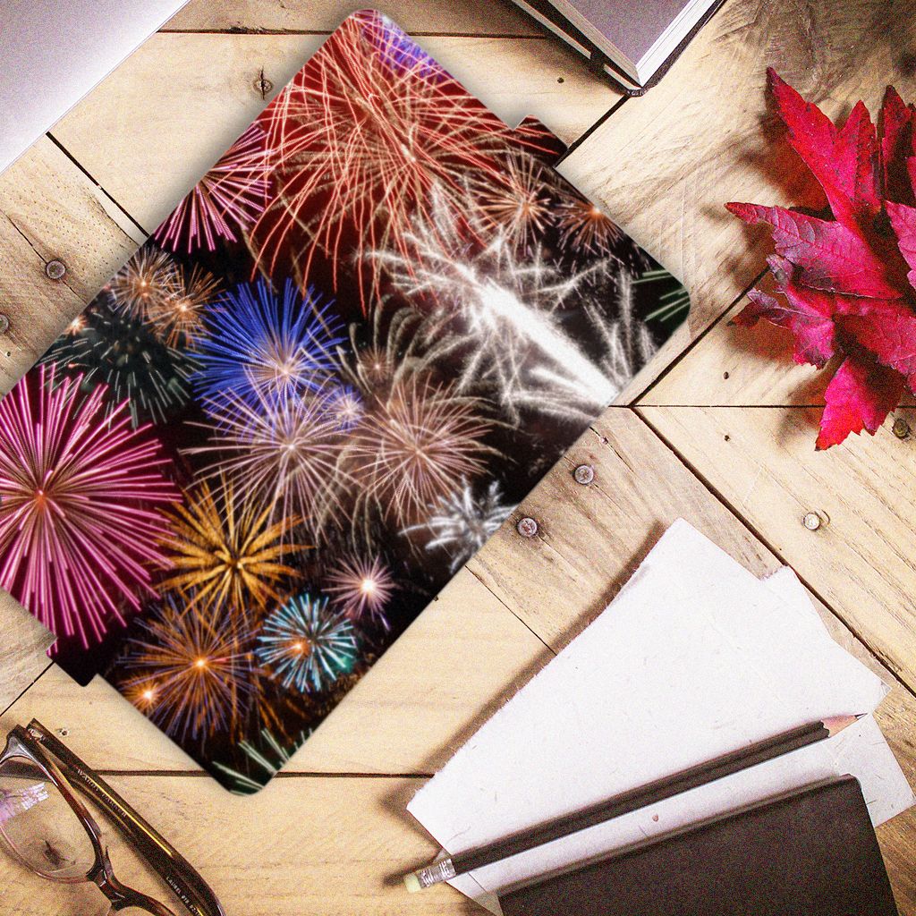 iPad Pro 11 2020/2021/2022 Tablet Hoes met standaard Vuurwerk