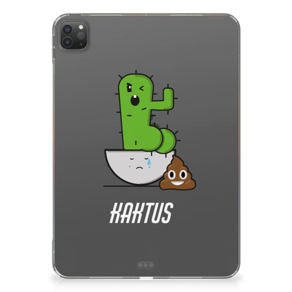 iPad Pro 11 (2024) Tablet Back Cover Cactus Poo achterzijde ontwerp cactus en poep