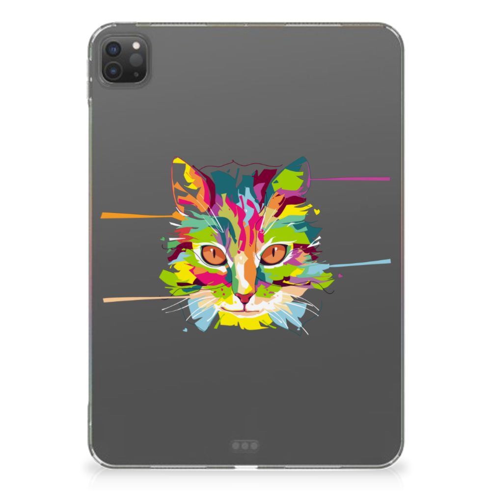iPad Pro 11 (2024) Tablet Back Cover Cat Color achterzijde