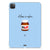 iPad Pro 11 (2024) Tablet Cover Nut Home voorkant illustratie chocoladepasta blauw