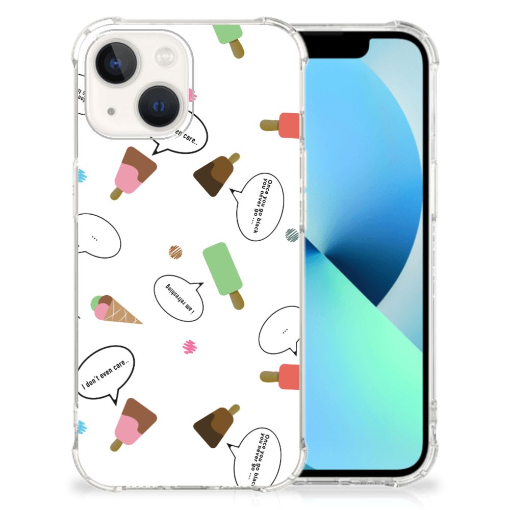 iPhone 13 Beschermhoes IJsjes telefoonhoesje ijsjes design transparant