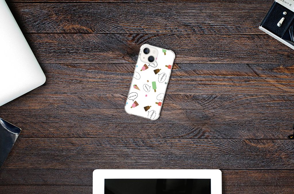 iPhone 13 Beschermhoes IJsjes design bovenaanzicht