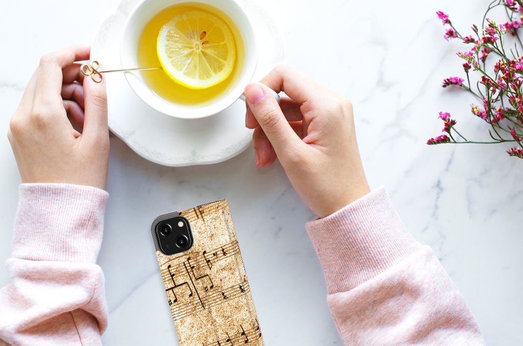 iPhone 13 Mini Stand Case Bladmuziek - B2C Telecom