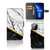 iPhone 13 Pro Max Bookcase Marmer Wit Zwart - Origineel Cadeau Man smartphone hoesje marmer design voorkant zij aanzicht