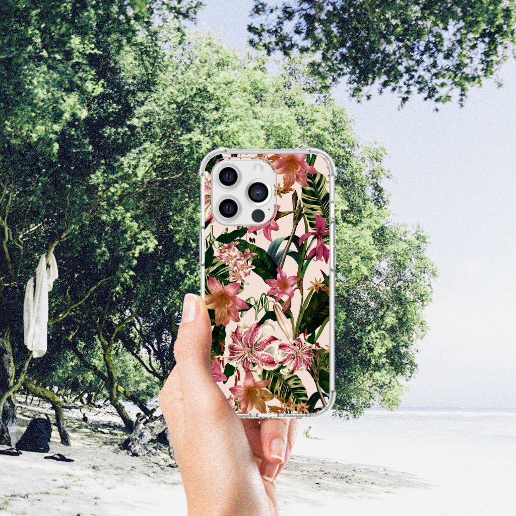 iPhone 13 Pro Max Case Flowers bloemen design hand strand