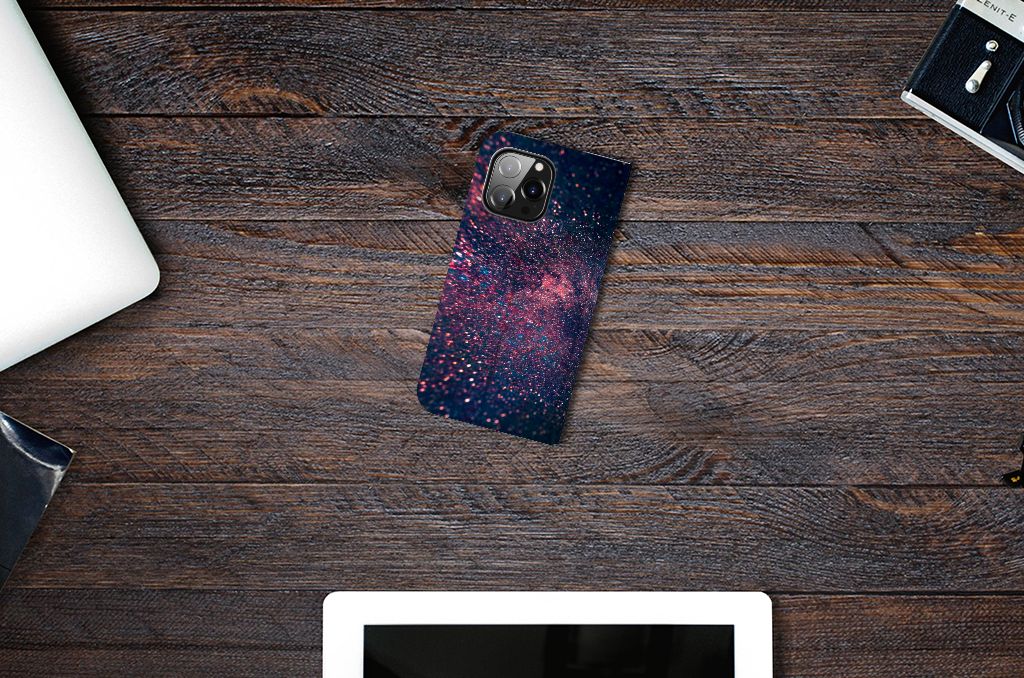 iPhone 14 Pro Max Stand Case Stars design kunstzinnig aanzicht