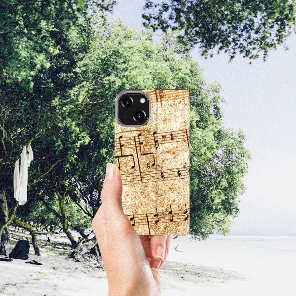 iPhone 14 Stand Case Bladmuziek