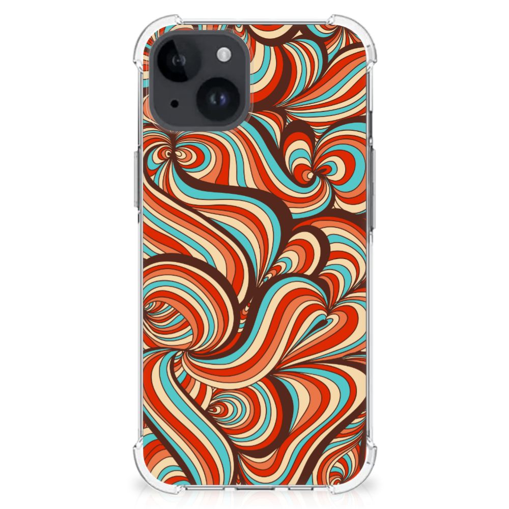 iPhone 15 Back Cover Retro retro design achterkant