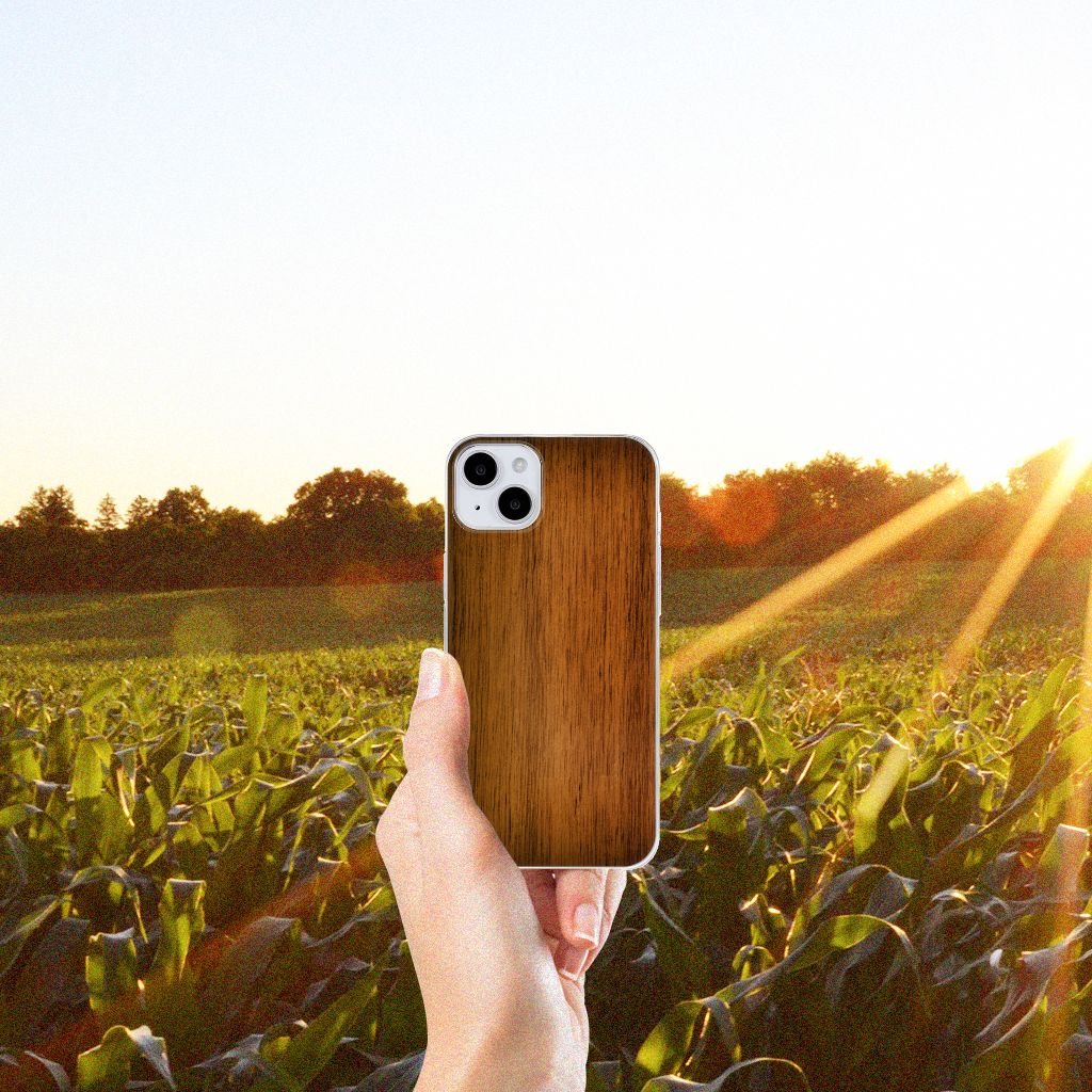 iPhone 15 Bumper Hoesje Donker Hout B2C Telecom