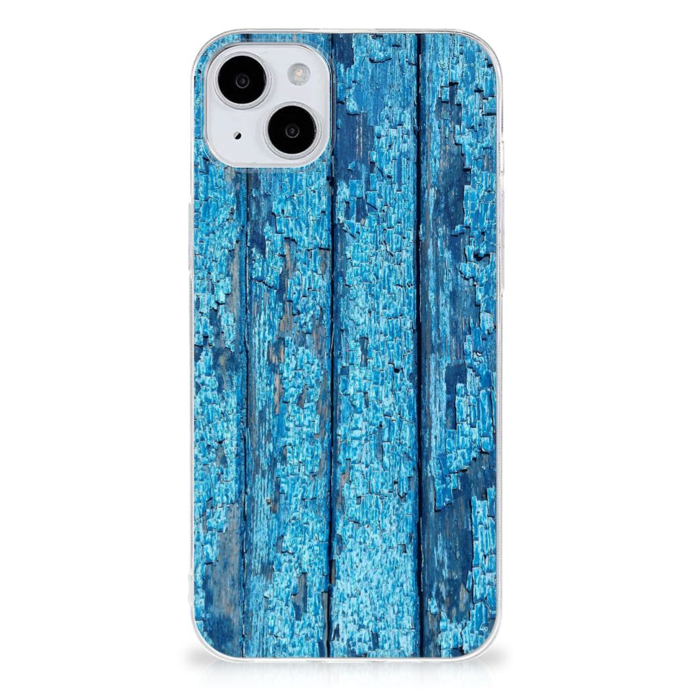 iPhone 15 Bumper Hoesje Wood Blue B2C Telecom