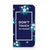iPhone 15 Design Case Flowers Blue DTMP met bloemenontwerp en tekst 'DON'T TOUCH MY PHONE' đ¸