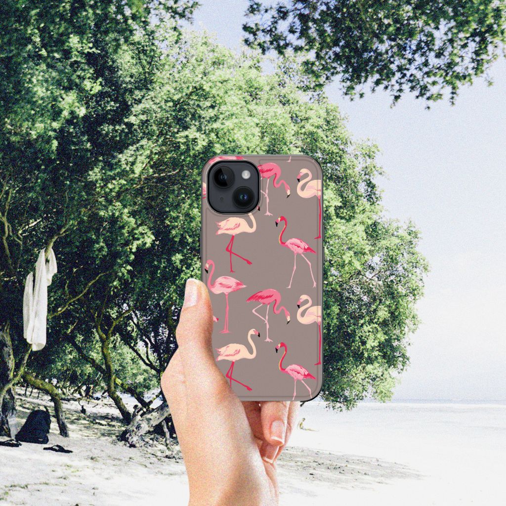 iPhone 15 Dierenprint Telefoonhoesje Flamingo B2C Telecom
