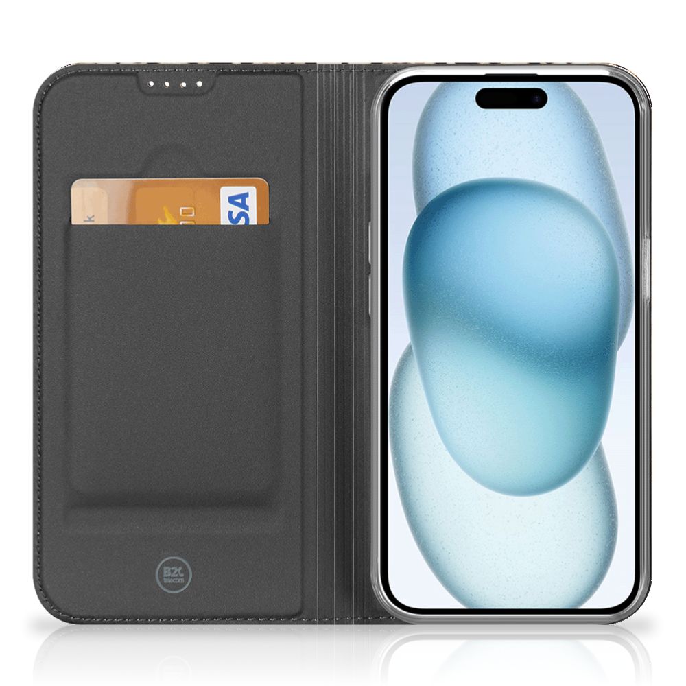 iPhone 15 Hoesje maken Leopard hoesje leopardprint voorzijde