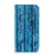 iPhone 15 Plus Book Wallet Case Wood Blue met prachtig blauw afgebladderd houtpatroon đ