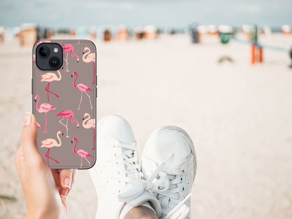 iPhone 15 Plus Dierenprint Telefoonhoesje Flamingo B2C Telecom