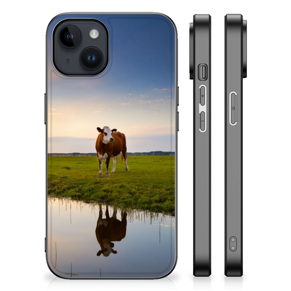 iPhone 15 Plus Dierenprint Telefoonhoesje Koe B2C Telecom