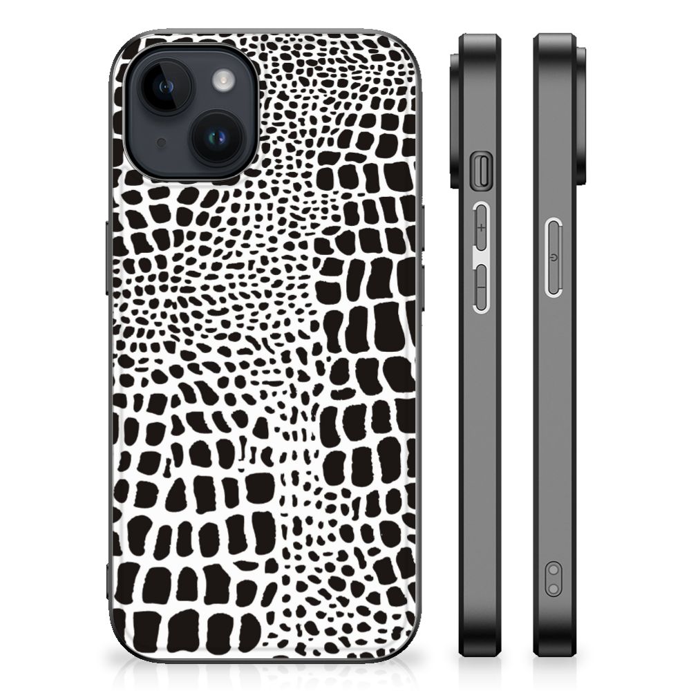 Apple iPhone 15 Plus Dierenprint Telefoonhoesje Slangenprint dierenprint aanzicht