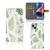 iPhone 15 Plus Hoesje Leaves met groen bladeren patroon en ruimte voor pasjes đŋ