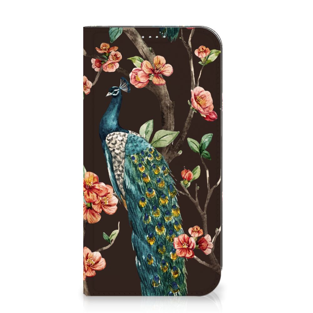 iPhone 15 Plus Hoesje maken Pauw met Bloemen - Een prachtig hoesje met een pauw en bloemen đ¸.