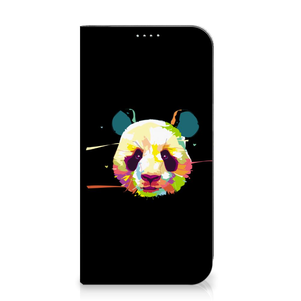 iPhone 15 Plus Magnet Case Panda Color met levendige kleuren en een schattige panda afbeelding 🐼.