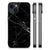 iPhone 15 Plus Marmeren Print Telefoonhoesje Marmer Zwart achterkant zijkanten