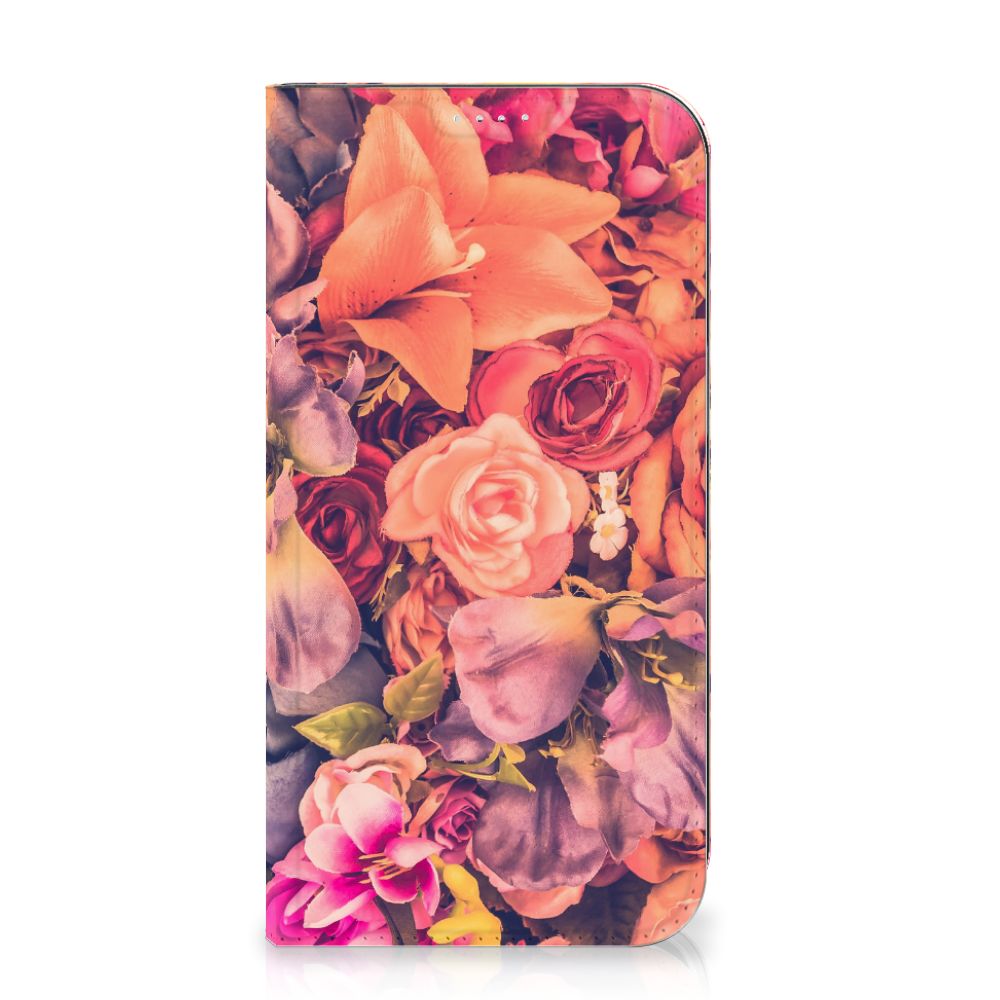 Apple iPhone 15 Plus Smart Cover Bosje Bloemen voorkant bloemen ontwerp