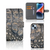 iPhone 15 Plus Telefoonhoesje met Pasjes Krokodillenprint - Stoer design met krokodillenprint en pasjeshouder đ.