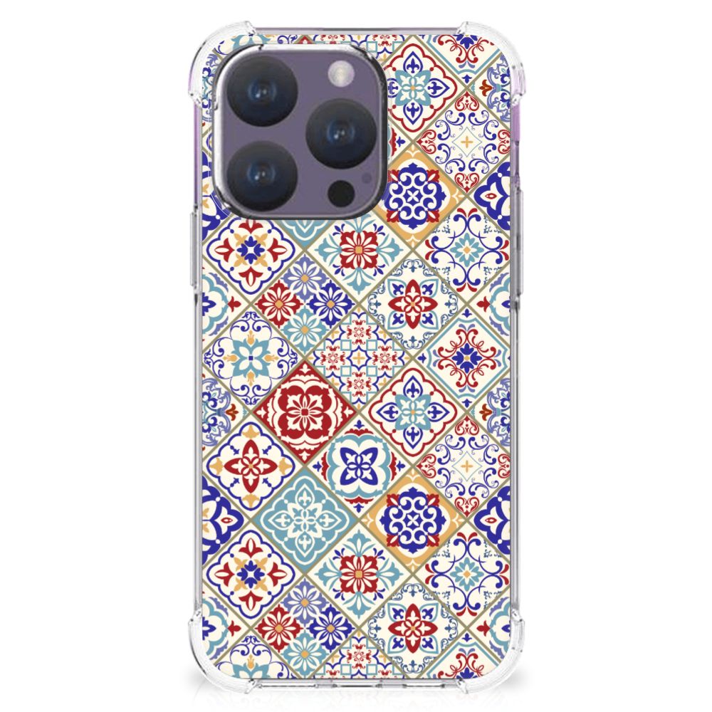 iPhone 15 Pro Anti-Shock Hoesje Tiles Color B2C Telecom